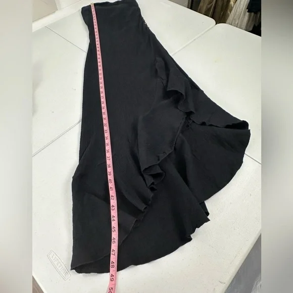 Free People Made Me Blush Midi Dress Black Gauzy Boho Beachy NWOT S - Picture 9 of 13